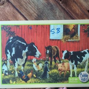 EUC Cobble Hill kids 60 piece Animal Farm puzzle